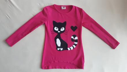 Dětské měnící (přeměňovací) tričko kočička, 104, 104