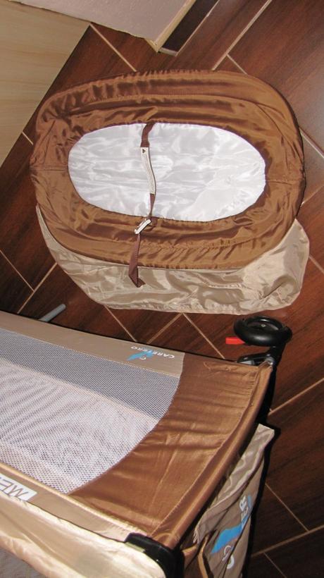 Cestovní postýlka caretero medio - hnědá, 65,120