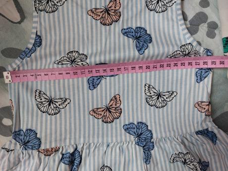 2x šaty motýlci, h&m,110