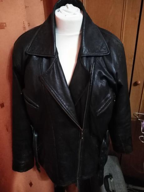 Kožená pánská bunda křivák -pravá kůže, xl