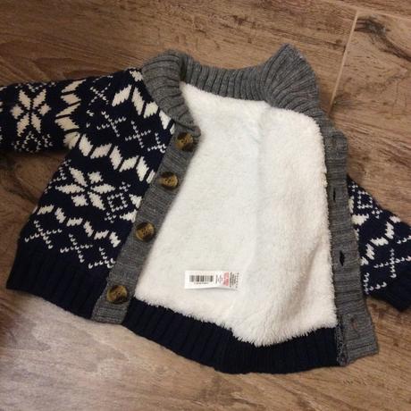 Hodně teplý svetr s kožíškem, nutmeg,62