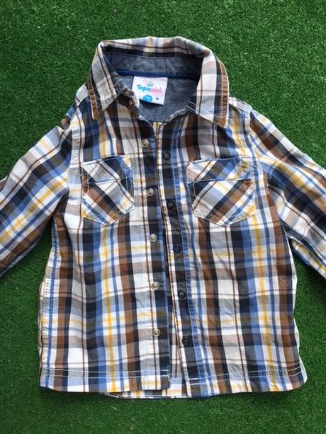 Kostkovan košile s roll/up rukávy, topomini,92