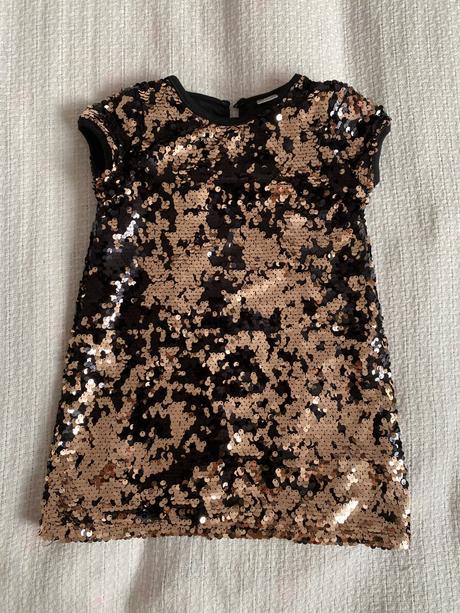 Flitrované slavnostní party šaty vel. 104/3-4r, 104