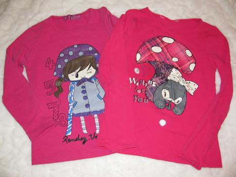 2x tričko s dlouhým rukávem, 122