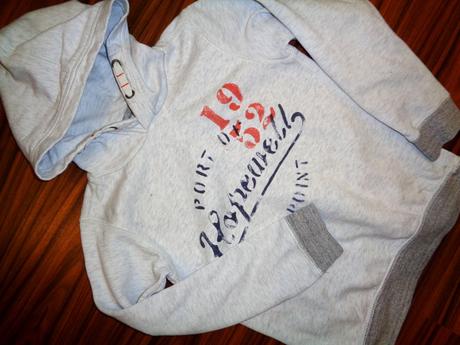 Šedá mikina s nápisem 134/140, h&m,134