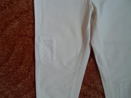 Bílé legíny tregíny džegíny kalhoty 3/4, h&m,146