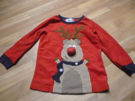 Vánoční mikina vel. 5-6 flís, 116