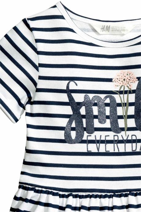 Dívčí námořnické šaty h&m pruhované vel. 134/140, h&m,134 / 140