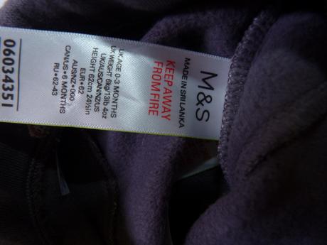 Tepláčky s diny vel. 62, marks & spencer,62