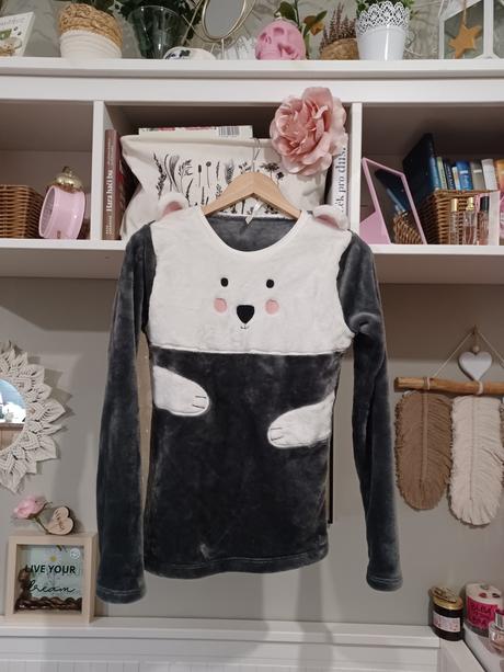 Plyšová mikina méďa 158/xs, tezenis,158