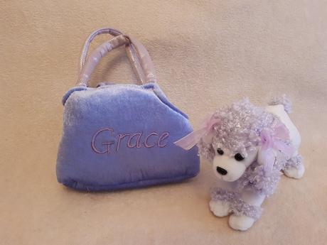 Plyšový pejsek, pudlík grace v taštičce,