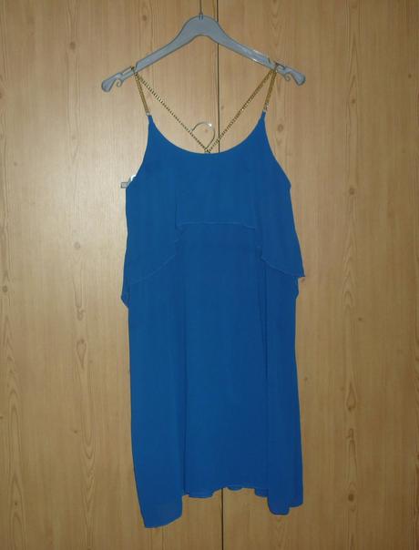 Modré šaty miss morena, s