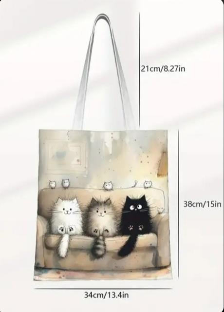 Plátěná taška-nakupní kočičí, 
