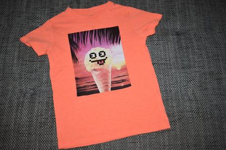 Neon oranžové triko next se zmrzlinou, 116/122, next,116