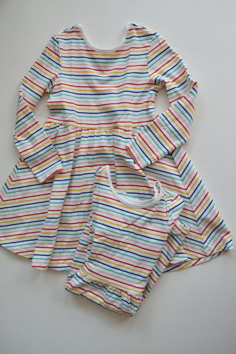 Bavlněné pruhované šatičky 2ks, 110