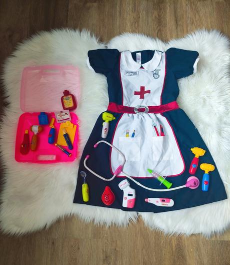 Karnevalový kostým+lékařský kufr,vel.8-12let,