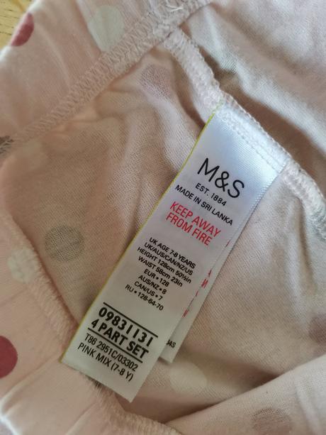 Pyžamo teddy bear vel. 122 / 128, marks & spencer,122