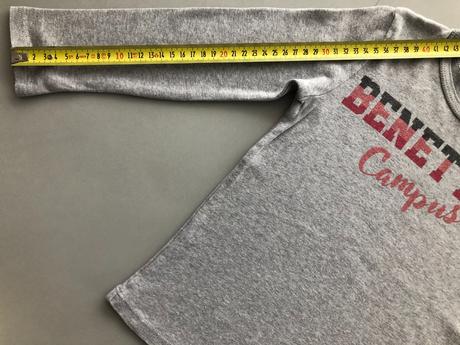 Benetton 110cm 4-5let sportovní triko šedá růžová, benetton,110