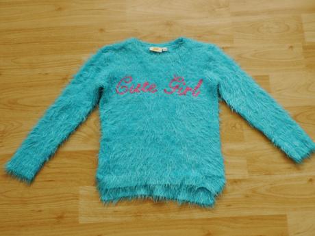 Tyrkysovy svetrik s chloupkem 110/116, kids,110