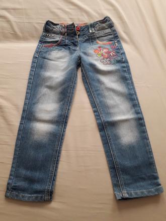 Džíny s výšivkou a kamínky 116, george,116