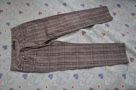 3/4 kalhoty kostkované, 36