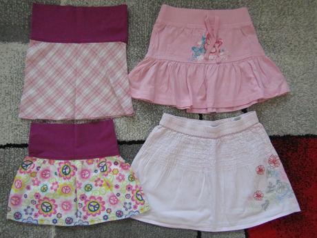 4 x letní sukně vel.104-1x zn.okay,1x zn. h & m, 104
