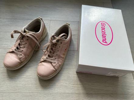 Dívčí boty graceland, růžové s květinami, vel. 37, graceland,37