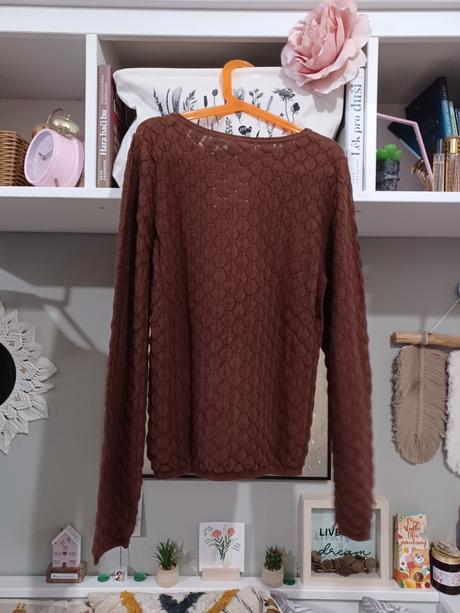 Hnědý pletený svetr h&m 140/146, h&m,146