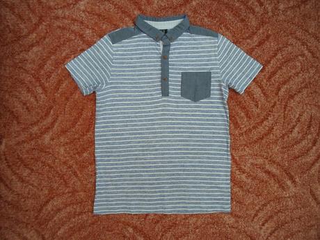 Modré tričko triko s límečkem polo, next,128