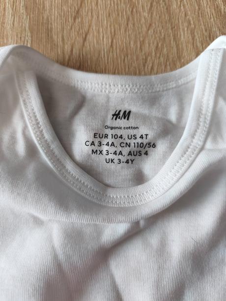 Dětské bavlněné bodýčko, h&m,104
