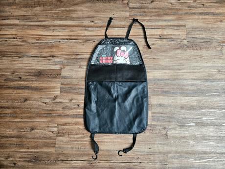 Černý kapsář ochrana sedadel do auta zajíček chrán, 