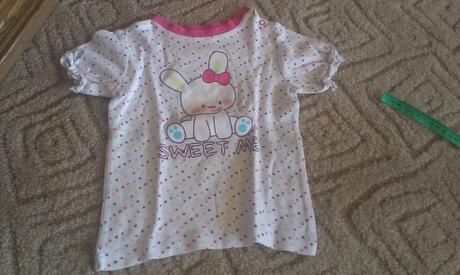 Tričko-pyžamko se zajíčkem top stav vel.86, 80