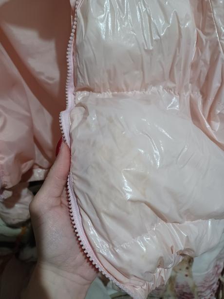 Růžová krátká lesklá bunda shein s / 158/164, s