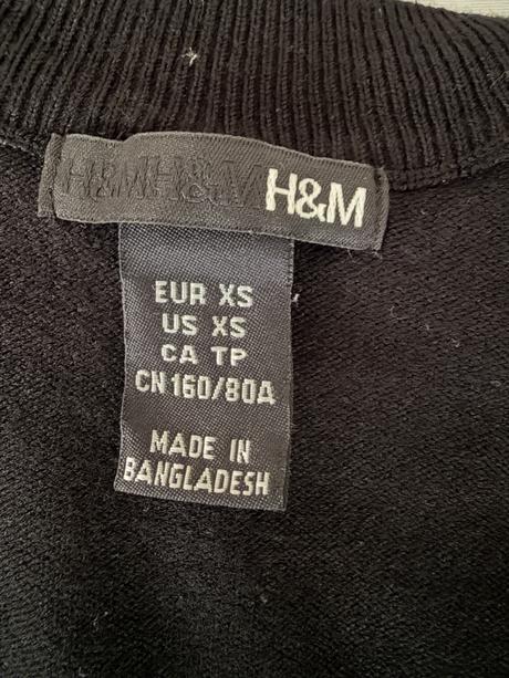Dlouhé pletené šaty h&m, velikost xs, černé, h&m,xs