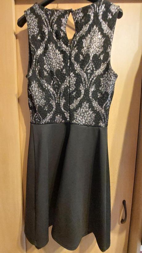 Společenské šaty černo-zlaté, bonprix,s