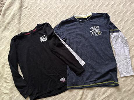 3 trička dlouhý rukávem 146/152, benetton, benetton,146