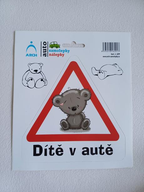 Samolepka dítě v autě, 