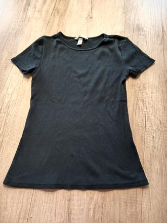 Žebrované tričko krátký rukáv hm vel. s, h&m,s
