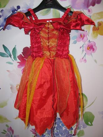 Karneval - šaty ohnivá paní, ohnivka, 