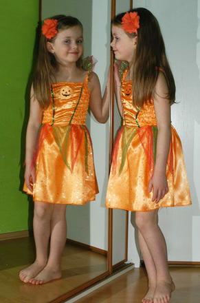 Karnevalové šaty na halloween dýňová víla, 