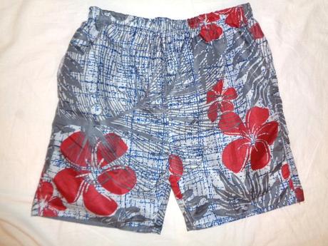 Luxusní šedostříbrné oboustranné bermudy - kraťasy, xl