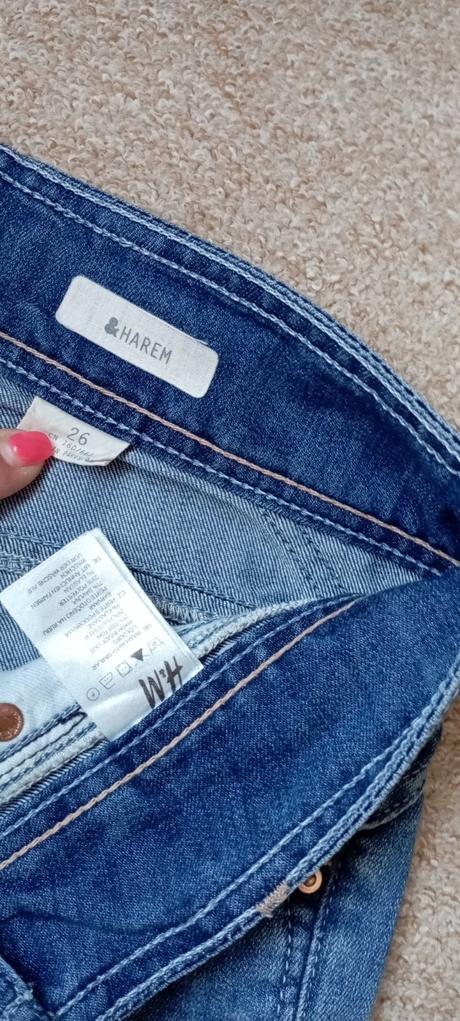 Rifle baggy/nasrávačky/harémky zn."h&m" vel."26", h&m,26