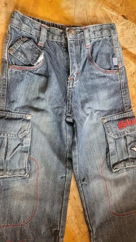 Džíny, kalhoty a 2x tričko, 122–134