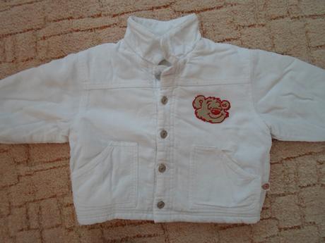 Bílá bunda bundička manžestrová, 80