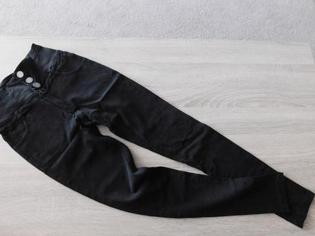 Kalhoty s vyšším pasem denim vel.s, denim,s