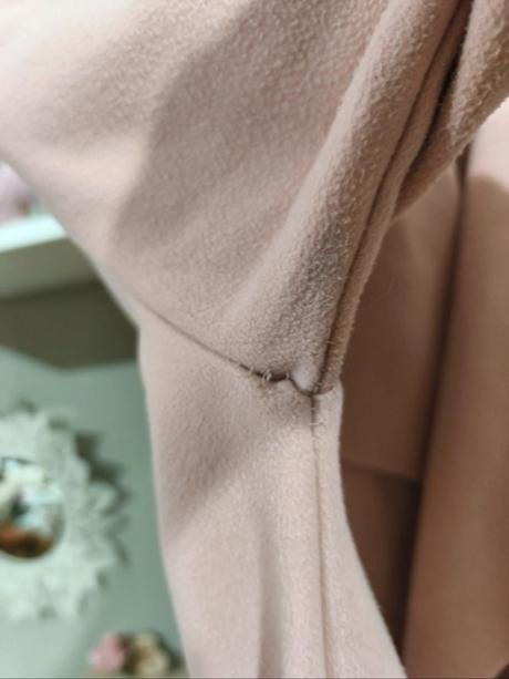 Starorůžový jarní kabátek s páskem xs-m, s