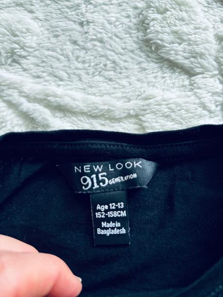 Triko crop top černé - v.12/13 let, new look,158