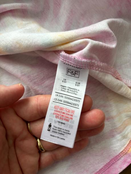 Ob/ šaty duhové - v.7/8 let, f&f,128