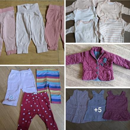 Dívčí oblečení 3-6m 11kc/ks, 68–80