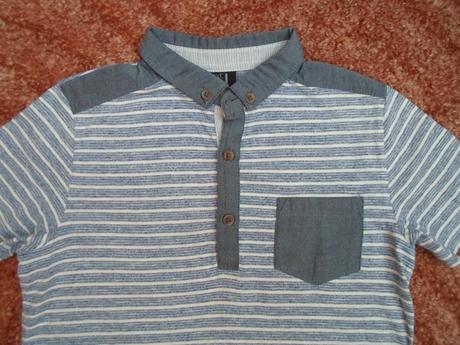 Modré tričko triko s límečkem polo, next,128